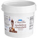 A white bucket of Satin Ice ChocoPan Deep Brown modeling chocolate.