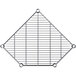A Regency chrome wire pentagon shelf with a grid pattern.