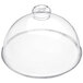A clear acrylic round dome lid for samples and pastries.