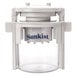 A Sunkist B-206 Sectionizer Pro with 6-Wedge Apple Corer Attachment in a white plastic container with a white lid.