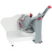 A grey and white Berkel X13A-PLUS automatic meat slicer.