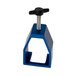A blue metal Sunkist strainer puller with a black knob screw.