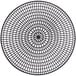 A circular black Vollrath anti-skid mat with a grid pattern.