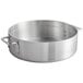 An 18 Qt. silver aluminum brazier pot with handles.