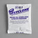 A white packet of Noble Chemical Fryclone Fryer Oil Stabilizer and Filter Powder with blue text.