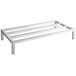 A white metal Regency dunnage rack with four slats.