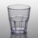 A clear GET Bahama plastic tumbler with a clear rim.