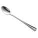 A Libbey stainless steel spoon with a silver handle on a white background.