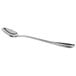 A Libbey stainless steel iced tea spoon with a silver handle on a white background.