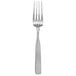 A Libbey Salem stainless steel dinner fork with a black handle.