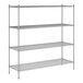 A Regency stainless steel wire shelving kit with 4 shelves.