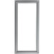 A rectangular white replacement door gasket with a silver frame.