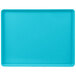 A blue rectangular tray with a white background.
