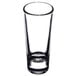 A close-up of a clear Libbey Tequila Shooter glass.