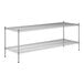 A wire shelf kit with two metal shelves.