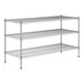 A Regency chrome wire shelving kit with three shelves.