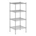 A wireframe of a Regency 4-shelf kit for wire shelving.
