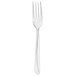 A silver Walco Classic Scroll dinner fork with a white background.