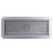 A Regency stainless steel floor trough grate with a metal grate on top.