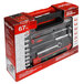An Olympia Tools 67 piece tool set in a red plastic box.