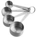 A set of Vollrath stainless steel measuring spoons.