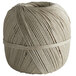 A 5 lb. ball of beige hemp twine with a string tied to it.