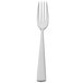 A silver Walco Audition dinner fork with a white handle.