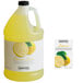 A jug of Narvon lemon slushy concentrate on a counter.