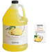 A case of Narvon Pina Colada slushy concentrate with a pineapple and pineapple wedges with leaves.