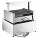An Avantco commercial hot dog roller grill with a bun warmer and pass-through canopy.