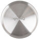 A Vollrath stainless steel round lid with a metal loop handle.