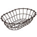 An American Metalcraft bronze oval wire basket with wire handles.