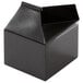 An American Metalcraft black satin stainless steel milk carton creamer with a lid.