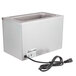 A silver rectangular APW Wyott countertop food warmer with a black cord.