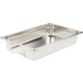 A silver stainless steel Robot Coupe automatic feed tray with a lid.