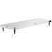 A white rectangular Nemco heated shelf warmer with stainless steel sides.