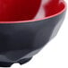 A close up of a red and black GET Fuji Bowl with a red rim.