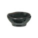 A black Thunder Group melamine bowl with a wave pattern.