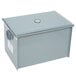 A grey metal Watts grease trap box with a lid on top.