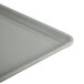 A close-up of a Cambro Pearl Gray dietary tray.
