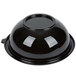 A black Fineline PET plastic bowl with a lid on top.