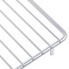 A Delfield right section wire shelf with metal bars.