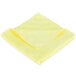 A yellow Unger SmartColor Microfiber cloth folded on a white background.