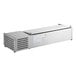 A silver rectangular Avantco Countertop Refrigerated Prep Rail.
