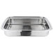 A stainless steel Vollrath food pan for a chafer.