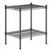 A Regency black wire shelving kit with two shelves.