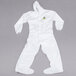 A white Cordova coverall with a logo on it.