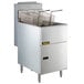 An Anets stainless steel natural gas tube fired fryer with baskets.
