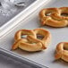 A tray of J & J SuperPretzel soft pretzels.