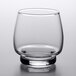 A clear Libbey stackable rocks glass with a black base.